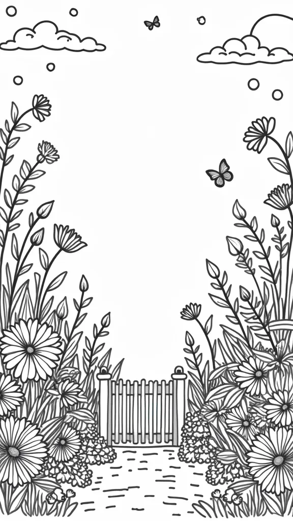 garden coloring pages printable